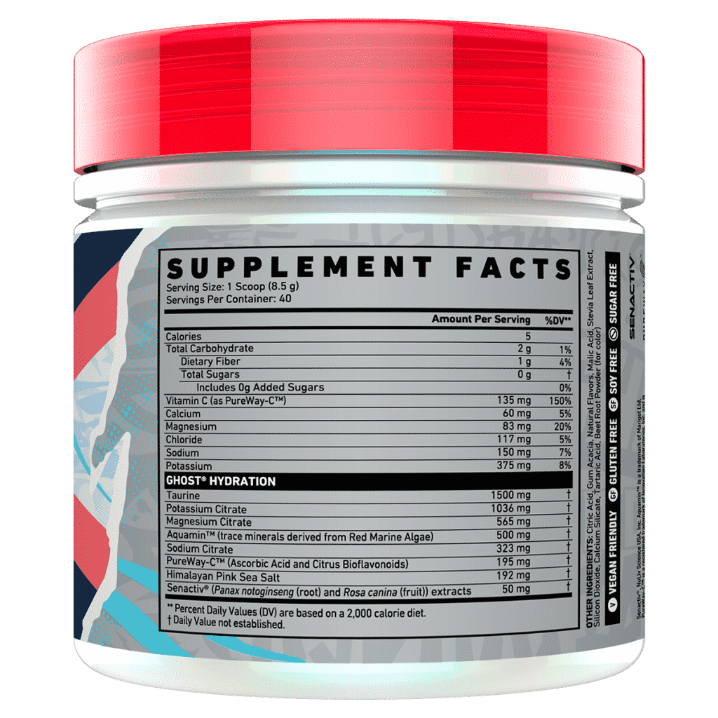 Ghost Hydration Supplement Facts