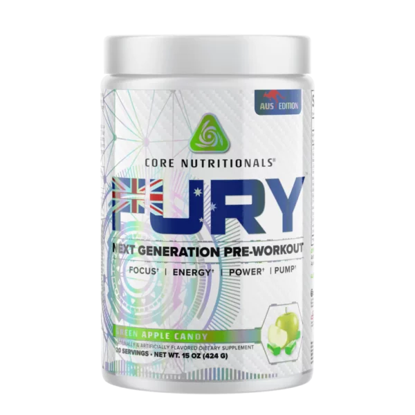 Fury Pre Workout By Core Nutritionals Green Apple Candy | Bodytech Supplements