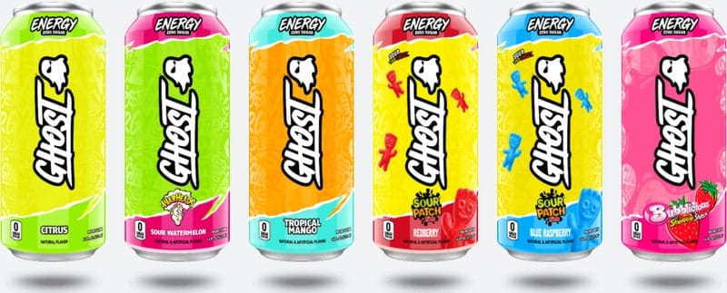 All Flavours Of Ghost Energy Can