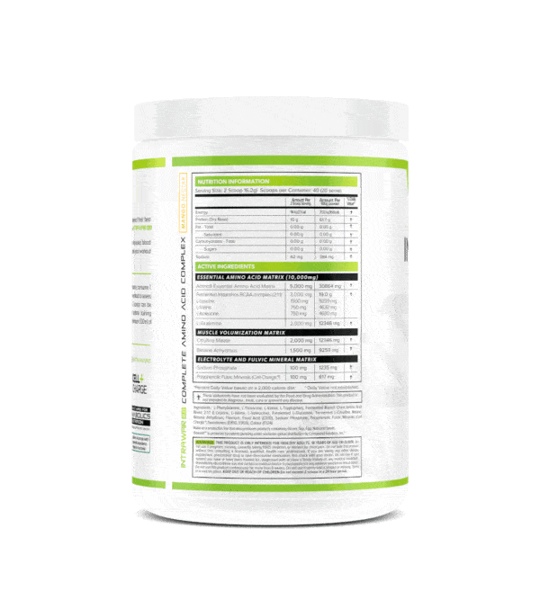 Intrawar 2.0 By Primabolics Nutrition Nutritional Information