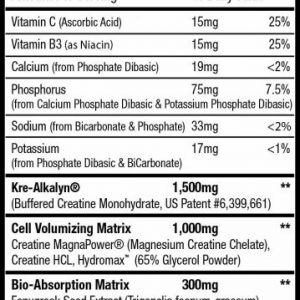 KRE4MAX by MuscleSport Supplement Facts