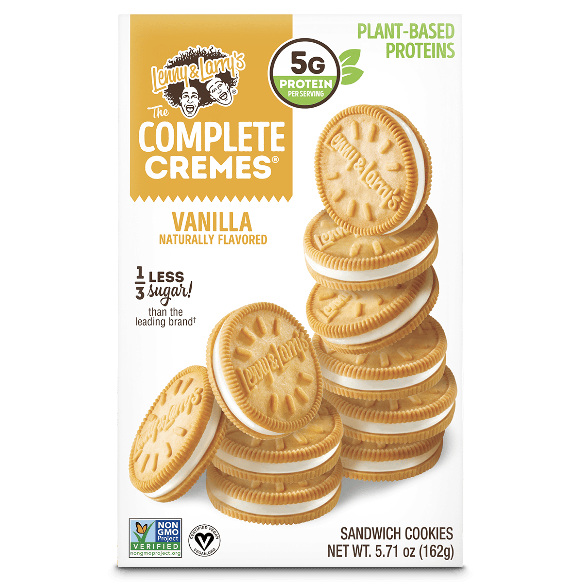 LennyLarrys TheCompleteCremes Vanilla 2 Pack Caddie Front Bodytech Supplements Lenny Larrys Complete Cremes Box of 12 Vanilla