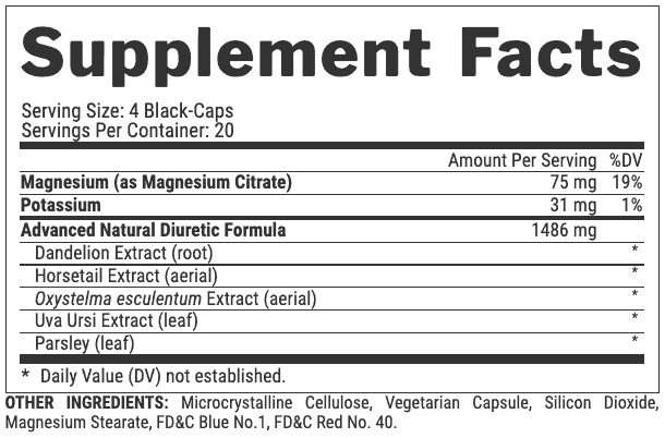 Lipo 6 Black Diuretic By Nutrex Research Nutritional Information | Bodytech Supplements