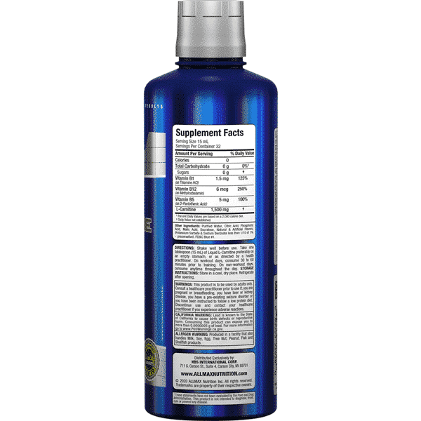 Liquid L Carnitine 1500 By Allmax Essentials 3 | Bodytech Supplements