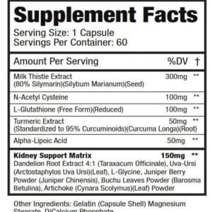 Liver Pro by MuscleSport Nutritional Information