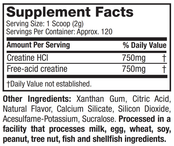 MuscleTech Creactor Facts