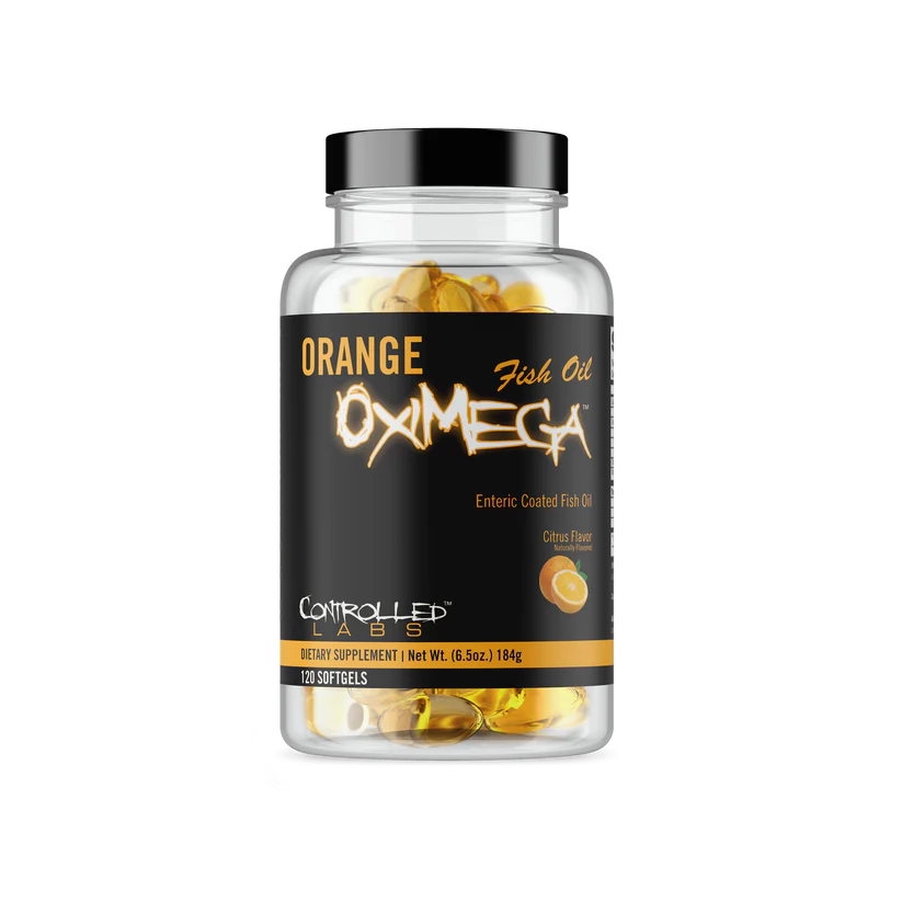 Orange Oximega Fish Oil by Controlled Labs bottle