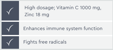 Pillar Performance Vitamin C + Zinc Immune Information