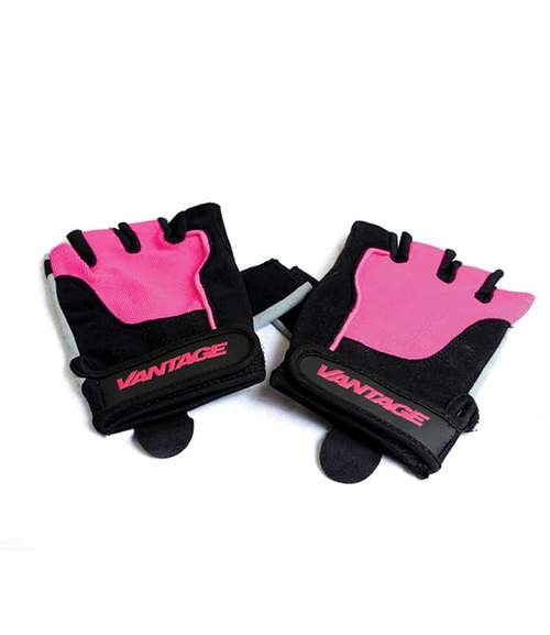 Womens Gym Gloves Pink By Vantage Strength Pink